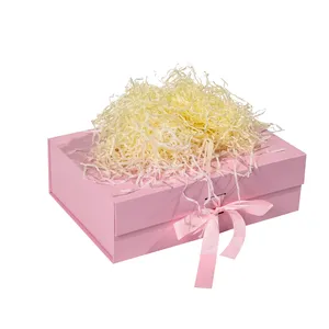Benutzer definierte magnetische Stoff Geschenkset Falt karton Luxus Falt hochzeits papier Geschenk boxen für Easy Ship