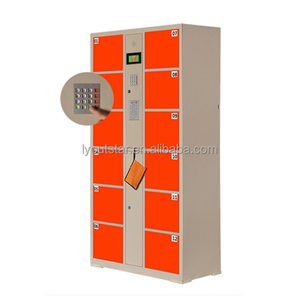 Modern IC Card Electronic Steel Storage <b>Locker</b> with Key Lock Coin Operated Gym School <b>Locker</b> - Product Image 2