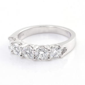 Впечатляющее кольцо из настоящего бриллианта диаметром 3,5 мм, кольцо из белого золота 14 к с круглым бриллиантом для лаборатории, ювелирные изделия из драгоценных камней - Product Image 5