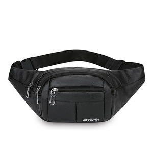 Wingpin Men's Chest <b>Bag</b> Black PU Leather Durable Wear Resistant Everyday Commuter <b>Crossbody</b> <b>Bag</b> <b>Summer</b> 2025 - Product Image 1
