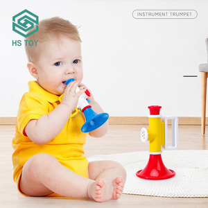 HS <span class=keywords><strong>2023</strong></span> nouveauté et Gag gros jouet petit bébé drôle Instrument de musique trompette en plastique Bebe produits avec 4 couleurs mélangées - Product Image 2