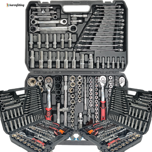 150 pièces 1/4 "3/8" 1/2 "jeu de douilles clé à cliquet Kit d'outils avec boîte à outils de réparation de voiture ensemble d'outils à main-001 - Product Image 6