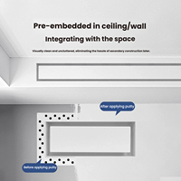Diffuseur de plafond encastré sans cadre pour ventilation, grille de soufflage et d'aspiration CVC invisible pour cloison sèche et salle de bain