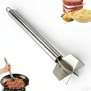 Picador de Carne de Acero Inoxidable 304, Triturador Manual Multiusos para Carne Picada, Patatas, Aguacates, Calabazas, Utensilio de Cocina - Product Image 5