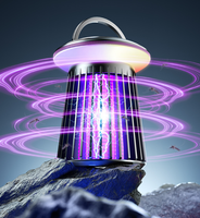 Lámpara para matar mosquitos, tipo de descarga eléctrica, para el hogar, para acampar al aire libre, luz nocturna colorida, señuelo automático para mosquitos y asesino de moscas