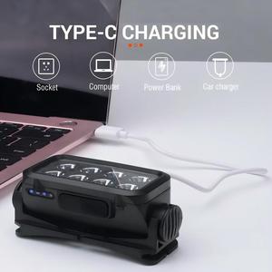 Motion Sensor Rechargeable Headlight – 8 LED Ultra Bright Headlamp for Fishing, Hands-Free USB Rechargeable Forehead Head Lamp w - Product Image 1