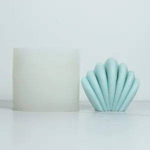 Zevenbladige schelp schelpvormige siliconen kaars- en zeepvorm DIY bruiloft verjaardag kaarsenvormen 3D voor kaarsen maken - Product Image 6