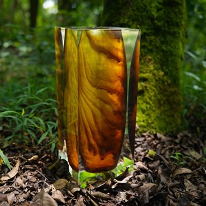 Jarrón artístico de cristal acrílico ámbar, decoración grande para mesa, para el hogar, regalo de inauguración de casa - Product Image 4