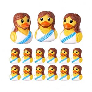 12pcs Jesus-Themed Rubber Ducks Original Design Baptism Religious Party Favors <b>Easter</b> <b>Basket</b> Stuffer Hide Seek Bath Toys for - Product Image 2