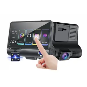 Bosstar 4 Zoll gleichzeitige Aufnahme drei Kameras 3 Objektive HD Auto-DVR Video Kamera Auto-<span class=keywords><strong>Dash</strong></span> 1080p Kamera für Universal-Auto - Product Image 1
