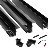 Système de rail d'éclairage LED magnétique moderne 48V intelligent Tuya COB linéaire dimmable encastré ou en saillie pour éclairage commercial intérieur de haute performance