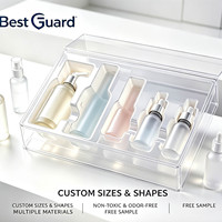 Plateau alvéolé personnalisé pour emballage intérieur de cosmétiques et soins de la peau, insert en plastique PET transparent, plateau thermoformé, usine OEM