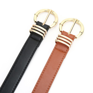 Ceinture en cuir de vache véritable pour femme, couleur camel, style vintage, boucle en alliage en forme de D, largeur 2,8 cm, durable, pour un usage quotidien - Product Image 4