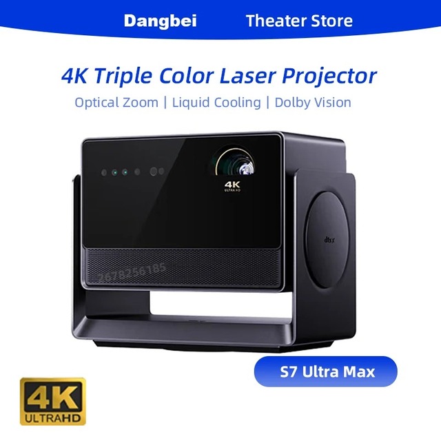 Dangbei S7 Ultra Max 4K Triple Color Laser Projector 5800CVIA Optical Zoom D0lby Vision 3D Cinema Video Beamer for Home Theater