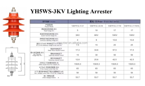 Supresor de Sobretensiones Cyber YH5WS1-5/15 3KV, MOA sin Brechas en Carcasa de Polímero, 5KV, Voltaje Residual de 4KV para Transformador de Distribución - Product Image 6
