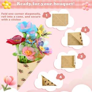 Recién llegado, Kit <span class=keywords><strong>de</strong></span> juguete para hacer ramo <span class=keywords><strong>de</strong></span> flores <span class=keywords><strong>de</strong></span> tela DIY, actividad educativa, <span class=keywords><strong>preescolar</strong></span>, cumpleaños, Pascua, regalos para el Día <span class=keywords><strong>de</strong></span> <span class=keywords><strong>la</strong></span> <span class=keywords><strong>madre</strong></span> - Product Image 6