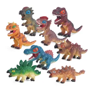 Atacado figuras modelo mini dinossauro, brinquedo criança dinossauro presente conjunto de borracha dinossauros brinquedo para crianças