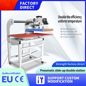 <span class=keywords><strong>Machine</strong></span> à Gaufrer les Logos de T-Shirts, Presse à Chaud Pneumatique pour Transfert, Imprimante Sublimation, Étiquettes Vêtements Personnalisées - Product Image 2