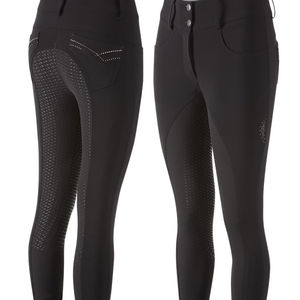 여성용 풀 시트 실리콘 승마 바지 마술용 브리치 승마복 에퀴타시온 레이싱 타이츠 하이웨이스트 - Product Image 1