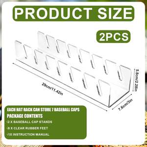 Nuevo Soporte Portátil de Acrílico para Gorras, Exhibidor de Plástico para Sombreros, Organizador de Gorras de Béisbol - Product Image 2