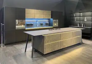 CBMmart 2024 siyah renk mutfak tasarım mutfak mobilyası mutfak dolabı için Modern dolaplar