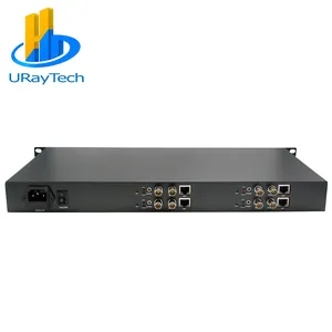 URay Tech 1U 4 Saluran HEVC HD 3G SDI Ke IP Encoder Streaming dengan H.265 H.264 Encoder RTMP RTMP untuk Siaran Langsung Streaming