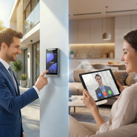 Système de contrôle d'accès vidéo interphone biométrique, contrôle d'accès aux portes, autres interphones intelligents IP pour les maisons, les immeubles d'appartements