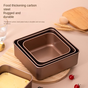 Resalte Proepen antiadherente de acero inoxidable desechable cuadrado 0,5mm grueso molde para pasteles molde para hornear <span class=keywords><strong>pan</strong></span> lavado a mano bandeja especial - Product Image 1