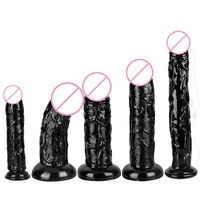 Vente en gros usine : Dildo géant réaliste noir en PVC, sans testicules, base large, jouet anal gay BDSM, fournisseur OEM en gros