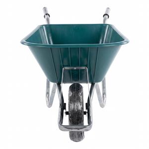 WB6414P European Market 150kg Garden <b>Wheel</b> Barrow <b>Plastic</b> Tray 4.00-8 Pneumatic <b>Wheel</b> Construction Heavy Duty Wheelbarrow - Product Image 3