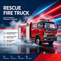 Petit camion-citerne à eau Dongfeng 4000L, véhicule de lutte contre l'incendie avec réservoir résistant à la corrosion pour le service d'incendie municipal