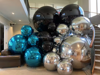 Boule miroir gonflable en PVC pour décoration de fête, de club, de fête, globe à neige, arche, tente, imperméable, couleurs personnalisées, durable, imprimé UV