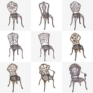 Classic Vintage Patio <span class=keywords><strong>Bistro</strong></span> Juegos de comedor con cojines Mesa y sillas de aluminio fundido para exteriores - Product Image 6