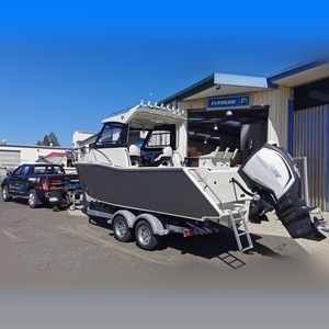 Yate de Pesca Deportiva de Aluminio de Lujo de 23 pies (7 m), Soldado, para la <span class=keywords><strong>Venta</strong></span>, para Turismo, Cruceros y Ocio, con Motor Fuera de Borda Incluido - Product Image 2