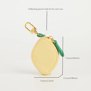 Cross-border style PU leather coin <b>purse</b>, new fruit lemon mini wallet, <b>cute</b> hanging multi-functional coin <b>purse</b> - Product Image 4