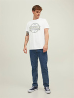 Impression personnalisée blanc coupe régulière coton rayonne spandex T-shirt à manches courtes avec logo classique simple T-shirts en mélange pour hommes