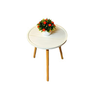 Petite table basse pour appartements - Style américain multifonctionnel en bois massif, design ovale pour salon, chambre, meubles de maison