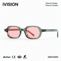 Kacamata Logam Gaya Eropa-Amerika UV400 Bingkai Penuh Oval Desain Ramping Retro Modis Unisex