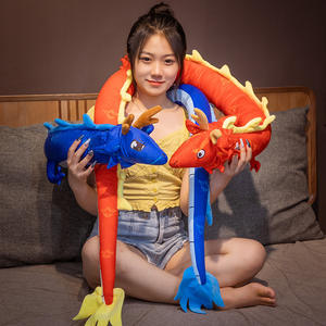 Jouet en peluche <span class=keywords><strong>dragon</strong></span> <span class=keywords><strong>totem</strong></span> poupée <span class=keywords><strong>dragon</strong></span> de feu oreiller long créatif - Product Image 3
