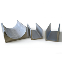 Profilé en U en aluminium non anodisé, barre en aluminium brut en forme de C, support structurel en aluminium pour extrusion en U à jambes égales