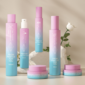 Envase <span class=keywords><strong>de</strong></span> Tónico para el Cuidado <span class=keywords><strong>de</strong></span> la Piel, Redondo, Moderno, Personalizable con Logotipo, Cilindro <span class=keywords><strong>de</strong></span> Vidrio <span class=keywords><strong>de</strong></span> Lujo para Cosméticos, Juego <span class=keywords><strong>de</strong></span> Botellas con Bomba <span class=keywords><strong>de</strong></span> 80ml y 100ml - Product Image 4