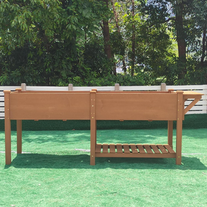 Lit de jardin surélevé, boîte de jardin surélevée en <span class=keywords><strong>bois</strong></span> avec onglets de connexion en W pliables, pour légumes, fleurs, herbes, grande étagère de rangement - Product Image 6