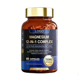 Cápsulas de Magnesio 700mg con Vitaminas y Minerales Complejos 12 en 1 - Absorción Sinérgica Mejorada, Suplemento para la Relajación Muscular - Product Image 1