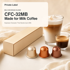 Capsules de café préremplies en aluminium CFC-32MB, mélange de boissons lactées, goût doux, parfaites pour les lattes, les cappuccinos, les boissons au café au lait - Product Image 1