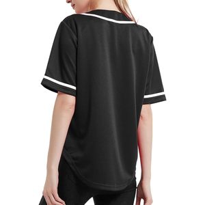 TOPTIE 2025 Women's Hip Hop Hipster <b>Button</b> Down Baseball Jersey T-Shirt Fashionable Clothing - Product Image 3