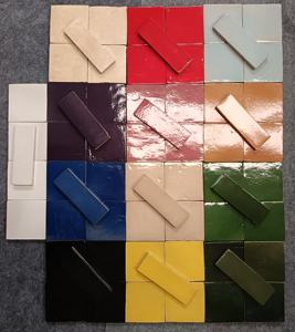 Carrelage mural en céramique bleue marocaine moderne 100x100mm, finition rustique brillante pour utilisation intérieure dans le salon - Product Image 6