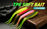 Leurre souple de pêche 18cm 18g en silicone TPR, type Jerk Shad Tail, flottant, pour eau salée