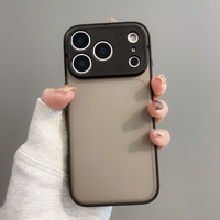 Coque de téléphone mate effet givré avec découpe précise pour appareil photo, fine et antichoc en TPU pour iPhone 17 Air 16 E 15 14 Plus 13 Pro Max