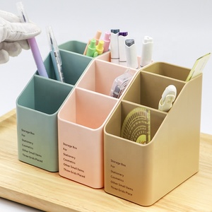 Barrel Hair Brush Pencil Vase Office Supplies and Stationary Accessories Storage Makeup Brush Holder Plastic Pencil Holder