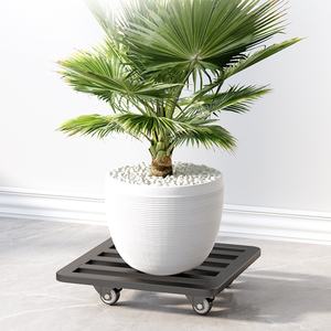 KINNO-Plateau de Pot de Fleurs Mobile <span class=keywords><strong>en</strong></span> Fer Épaissi, Poulie Universelle, Étanche à l'Humidité, Support de Fleurs Extérieur, Meilleur Design - Product Image 1